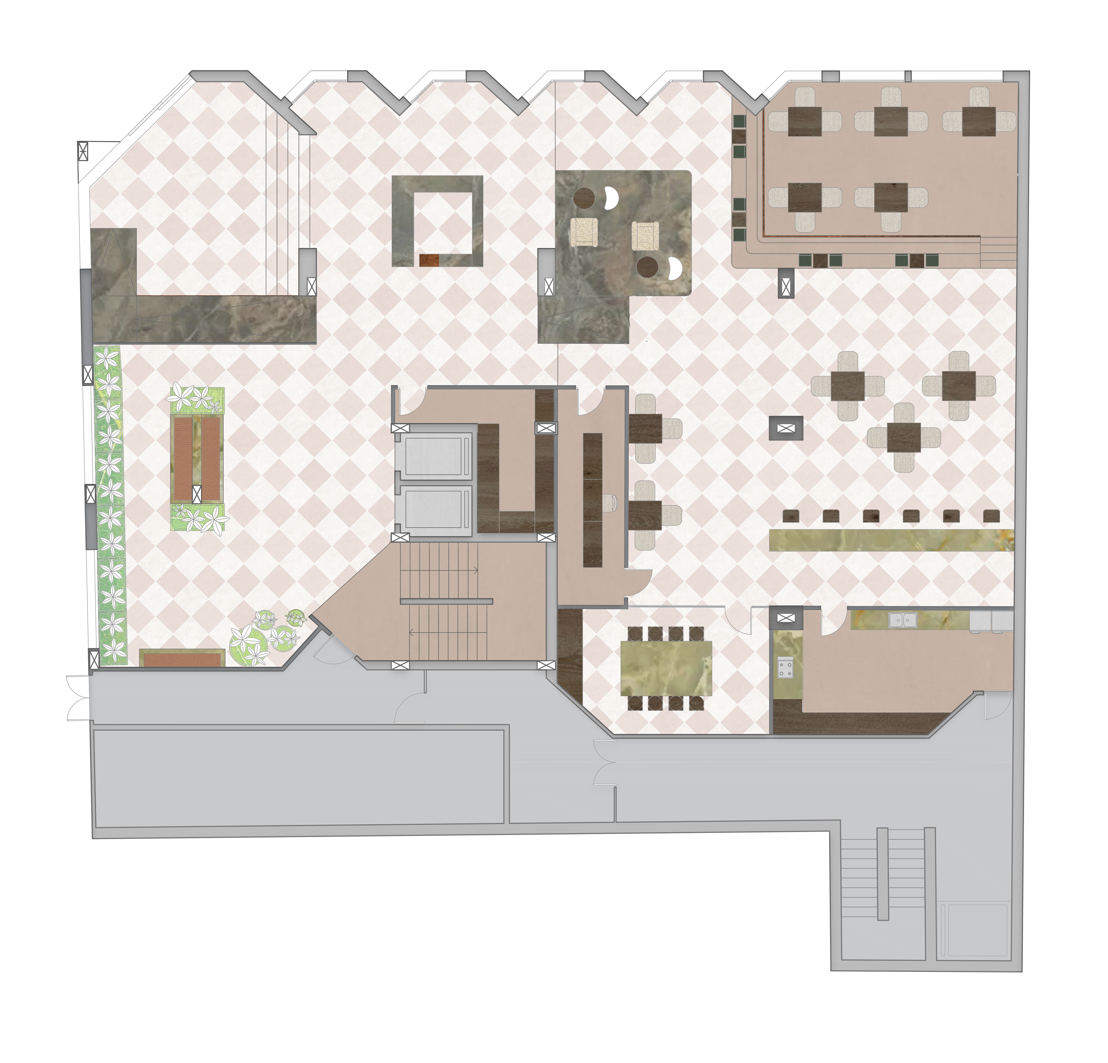 Floor plan lobby